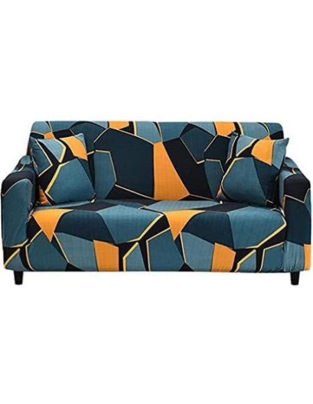 Funda de Sofá Estirable MIDODO 2 Plazas Patrón Geométrico