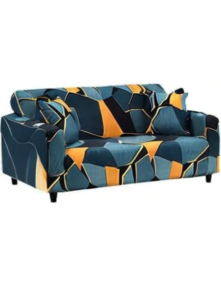 Funda de Sofá Estirable MIDODO 2 Plazas Patrón Geométrico
