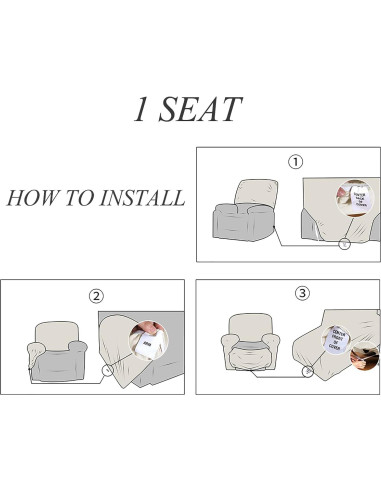 Funda de sofá reclinable JOKIVTOU 1/2/3 asientos impermeable