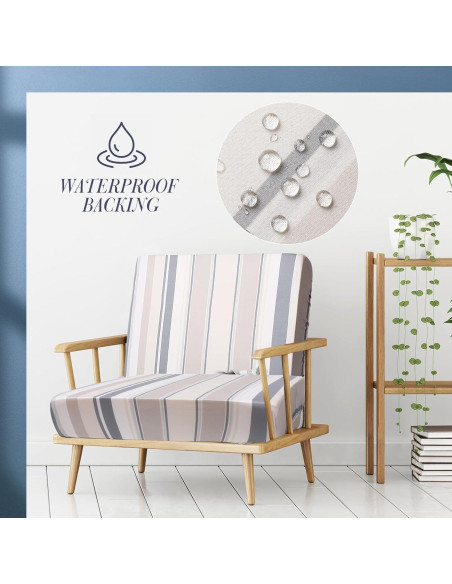 Funda de Cojín Estirable Newwiee 8 Pcs Gris Beige