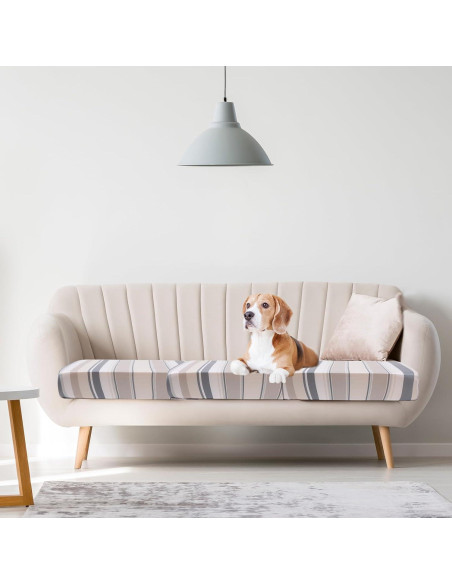 Funda de Cojín Estirable Newwiee 8 Pcs Gris Beige