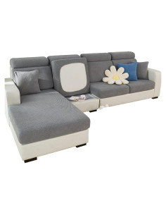 Funda de Sofá Universal MIFXIN Gris Tejido Antideslizante