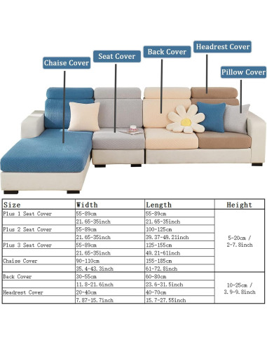 Funda de Sofá Universal MIFXIN Gris Tejido Antideslizante