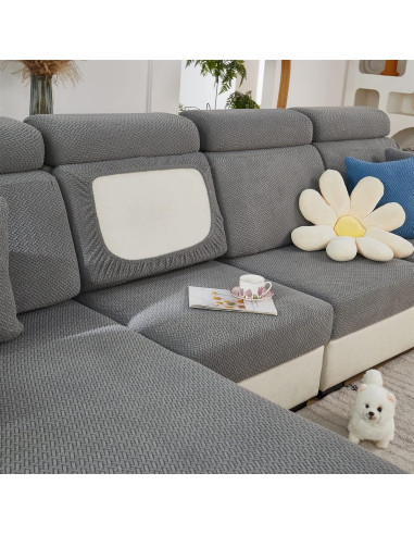 Funda de Sofá Universal MIFXIN Gris Tejido Antideslizante