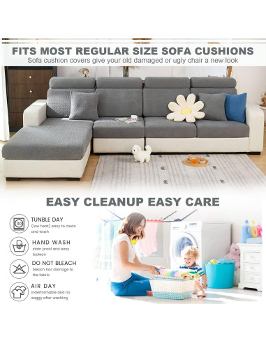 Funda de Sofá Universal MIFXIN Gris Tejido Antideslizante