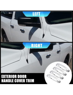 Cubierta de Manija de Puerta Exterior X AUTOHAUX 4 Pcs ABS 2