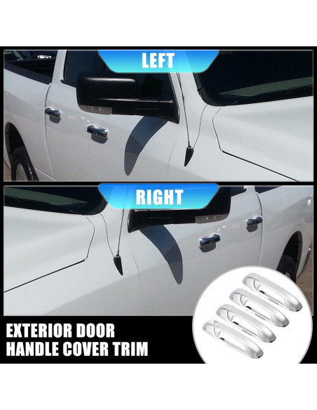 Cubierta de Manija de Puerta Exterior X AUTOHAUX 4 Pcs ABS