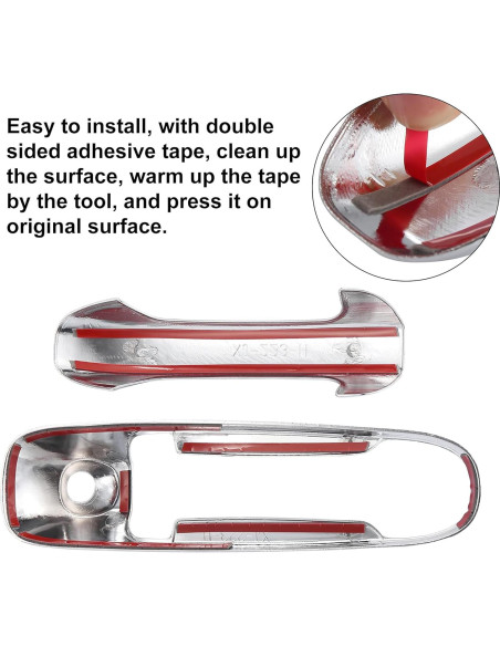 Cubierta de Manija de Puerta Exterior X AUTOHAUX 4 Pcs ABS