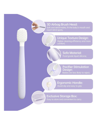 Raspador de Lengua para Bebés Tongueclear Tonkidbrush 360