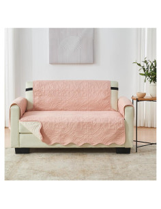 Funda Reversible para Loveseat Great Bay Home - Rosa/Taupe