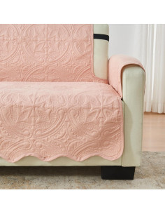 Funda Reversible para Loveseat Great Bay Home - Rosa/Taupe 2