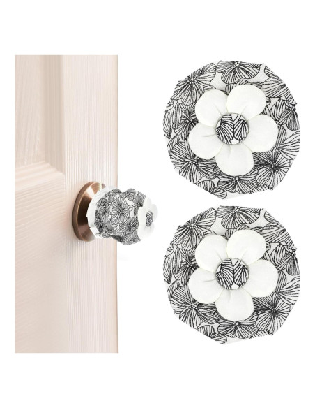 Cubiertas de pomo de puerta LLOUSSAK 2 piezas floral 8.5 cm