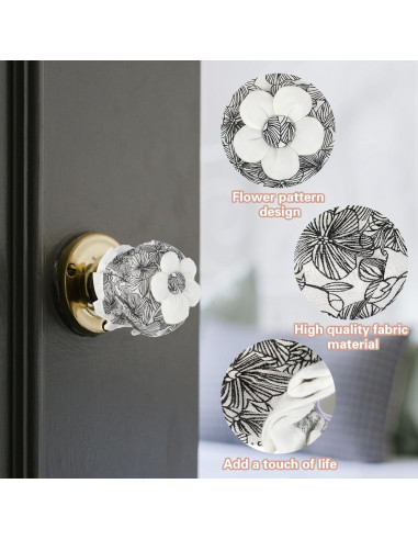 Cubiertas de pomo de puerta LLOUSSAK 2 piezas floral 8.5 cm