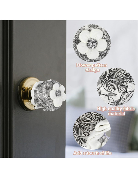 Cubiertas de pomo de puerta LLOUSSAK 2 piezas floral 8.5 cm