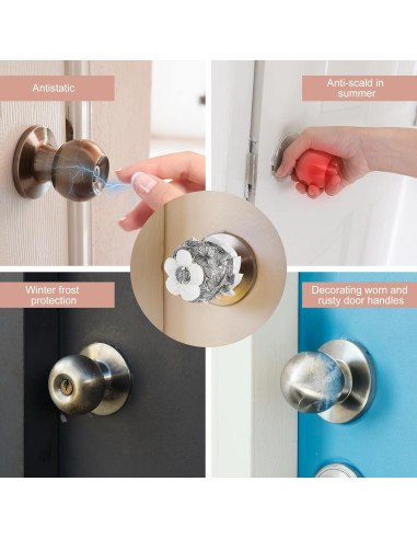 Cubiertas de pomo de puerta LLOUSSAK 2 piezas floral 8.5 cm