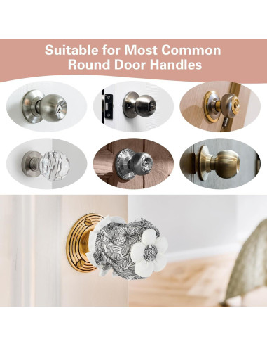 Cubiertas de pomo de puerta LLOUSSAK 2 piezas floral 8.5 cm