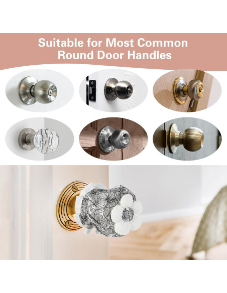 Cubiertas de pomo de puerta LLOUSSAK 2 piezas floral 8.5 cm