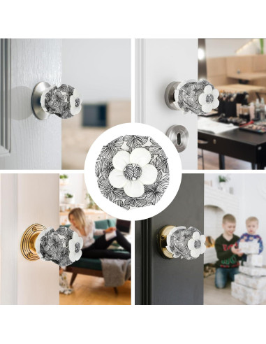 Cubiertas de pomo de puerta LLOUSSAK 2 piezas floral 8.5 cm