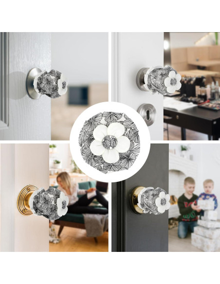 Cubiertas de pomo de puerta LLOUSSAK 2 piezas floral 8.5 cm