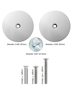 Placa de Cubierta de Agujero Redonda Acero Inoxidable 66mm 2