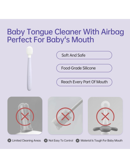 Raspador de Lengua para Bebés Tongueclear Tonkidbrush 360
