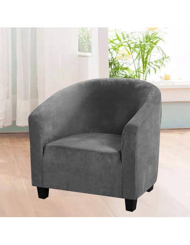 Funda de Silla Tubular MIFXIN Gris de Spandex Elástico