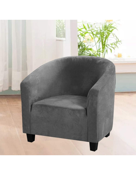 Funda de Silla Tubular MIFXIN Gris de Spandex Elástico