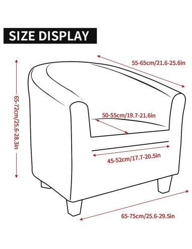 Funda de Silla Tubular MIFXIN Gris de Spandex Elástico