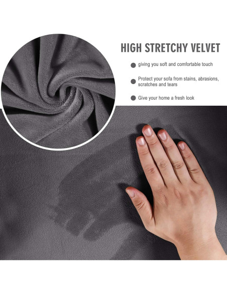 Funda de Silla Tubular MIFXIN Gris de Spandex Elástico