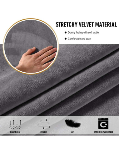 Funda de Silla Tubular MIFXIN Gris de Spandex Elástico