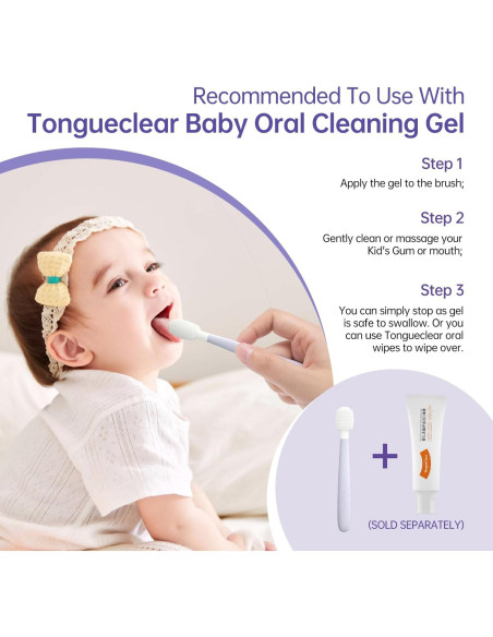 Raspador de Lengua para Bebés Tongueclear Tonkidbrush 360