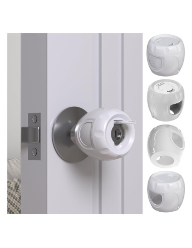 Cubierta de Seguridad para Pomos de Puerta HEOATH - 4 Unidades