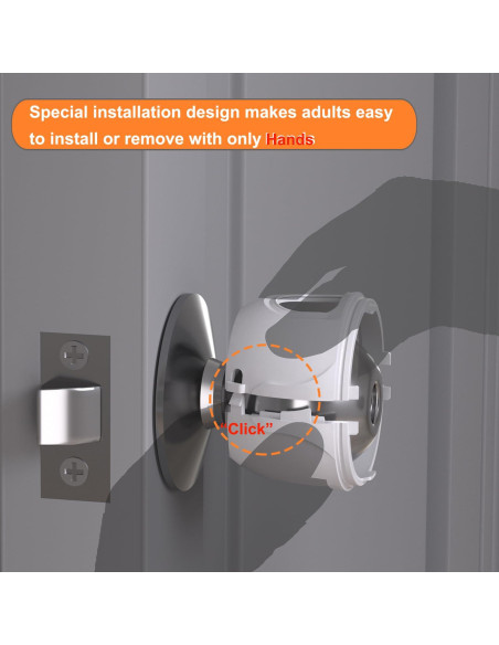 Cubierta de Seguridad para Pomos de Puerta HEOATH - 4 Unidades