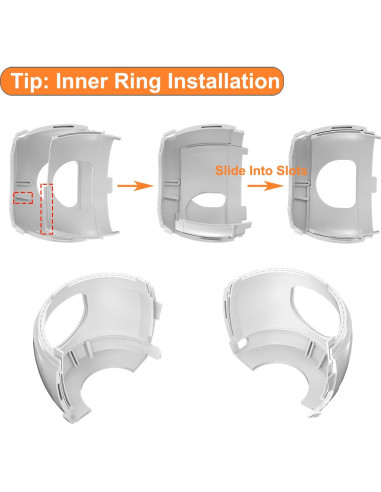 Cubierta de Seguridad para Pomos de Puerta HEOATH - 4 Unidades