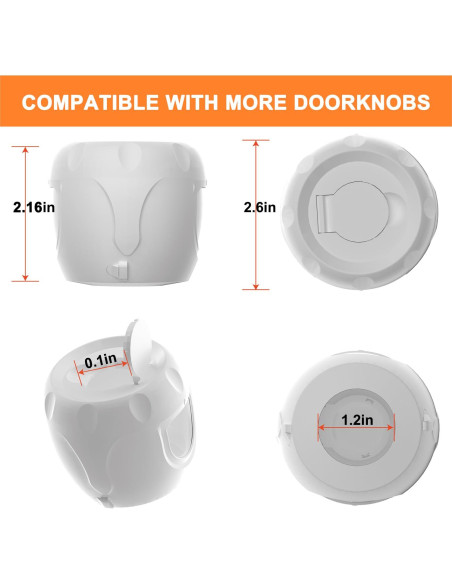 Cubierta de Seguridad para Pomos de Puerta HEOATH - 4 Unidades
