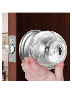 Cubierta de Seguridad para Perillas de Puerta Transparentes - 4 Unidades