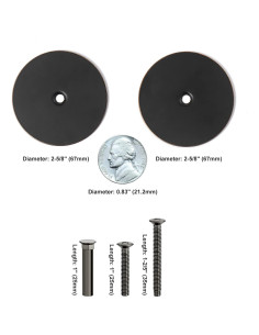 Placa de Cubierta de Agujero de Puerta Bronce Aceitado 66mm 2