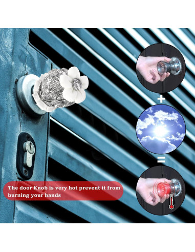 Cubiertas de pomo de puerta Sliverdew 2 Pcs Algodón Negro