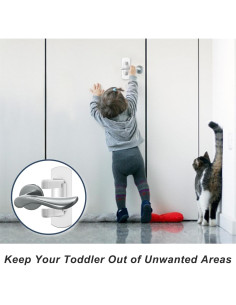 Cerradura de Palanca Matenf para Puertas a Prueba de Niños - 2 Unidades 2