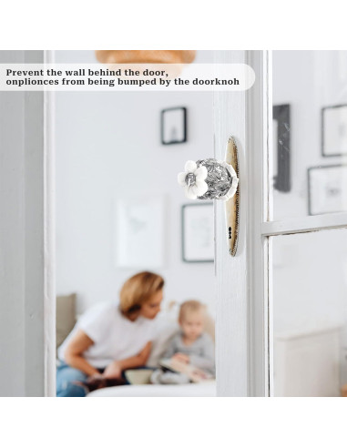 Cubiertas de pomo de puerta Sliverdew 2 Pcs Algodón Negro