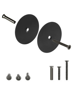 Placa de Cubierta Agujero Puerta Naubea 2.5" Negro Mate