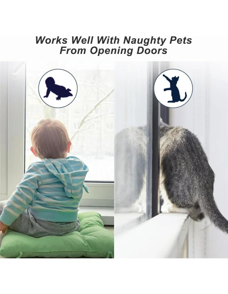 Cerradura de Palanca Matenf para Puertas a Prueba de Niños - 2 Unidades