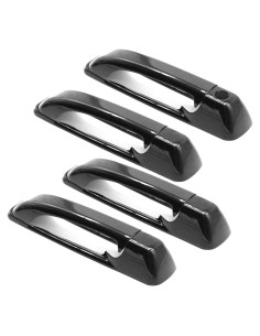 Cubiertas de Manija de Puerta Brillante Negra Anxingo 4 Pcs