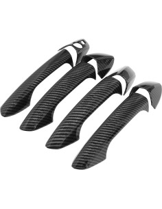 Pack 4 Cubiertas Manija Puerta Fibra Carbono NewYall C300 C63 2