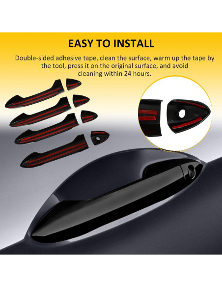 Cubiertas de Manijas de Puerta OCPTY para Honda Accord 2013-2017