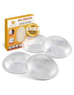 Protector de Pared Ducki | 4 Tapones de Goma Transparentes