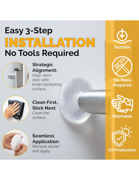 Protector de Pared Ducki | 4 Tapones de Goma Transparentes