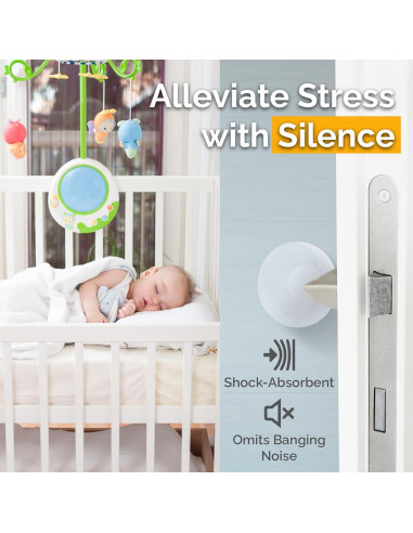 Protector de Pared Ducki | 4 Tapones de Goma Transparentes