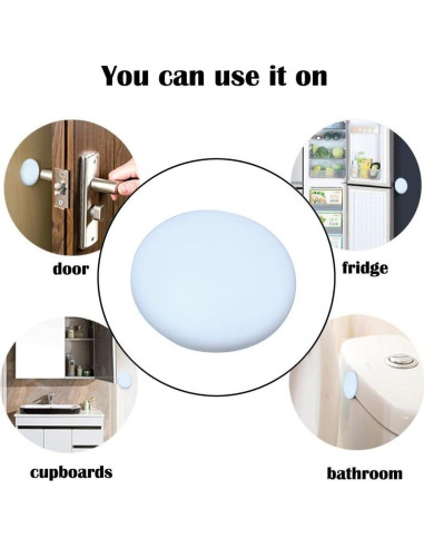 Protectores de Pared Efbock Silicona Blanca 6 Piezas