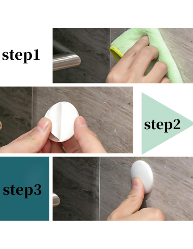 Protectores de Pared Efbock Silicona Blanca 6 Piezas